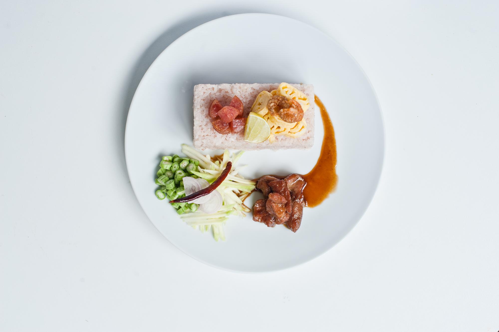 Selection of plated menu options